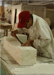 Dominican White Coral Stone Building Ornaments
