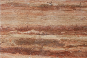 Travertino Rojo Imperial Floor Tiles, Honed Filled