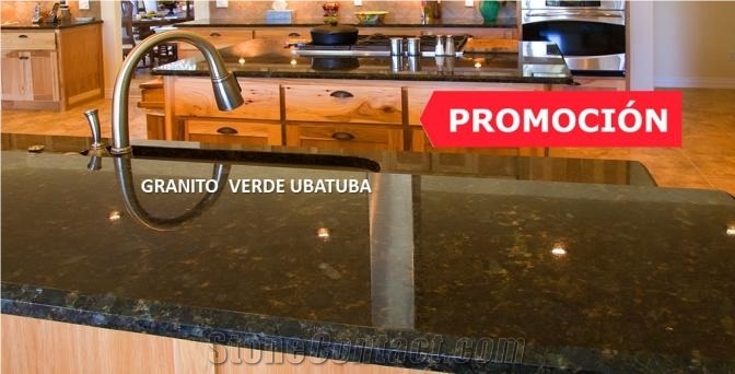 Verde Ubatuba Green Granite Kitchen Countertop