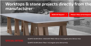 Quartz Silver 30mm Discount Price 100 Eur /M2