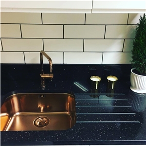 Elegant Star Galaxy Granite with Undermouth Sink