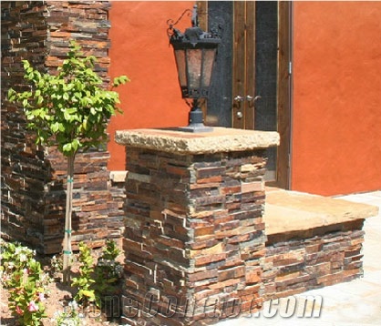 Autumn Rose Slate Natural Ledge Veneer Panels