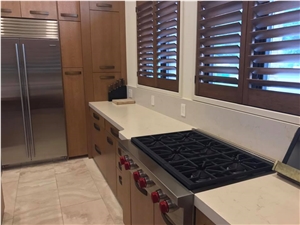 Quartz, Solid Surfaces Kitchen Countertop Project