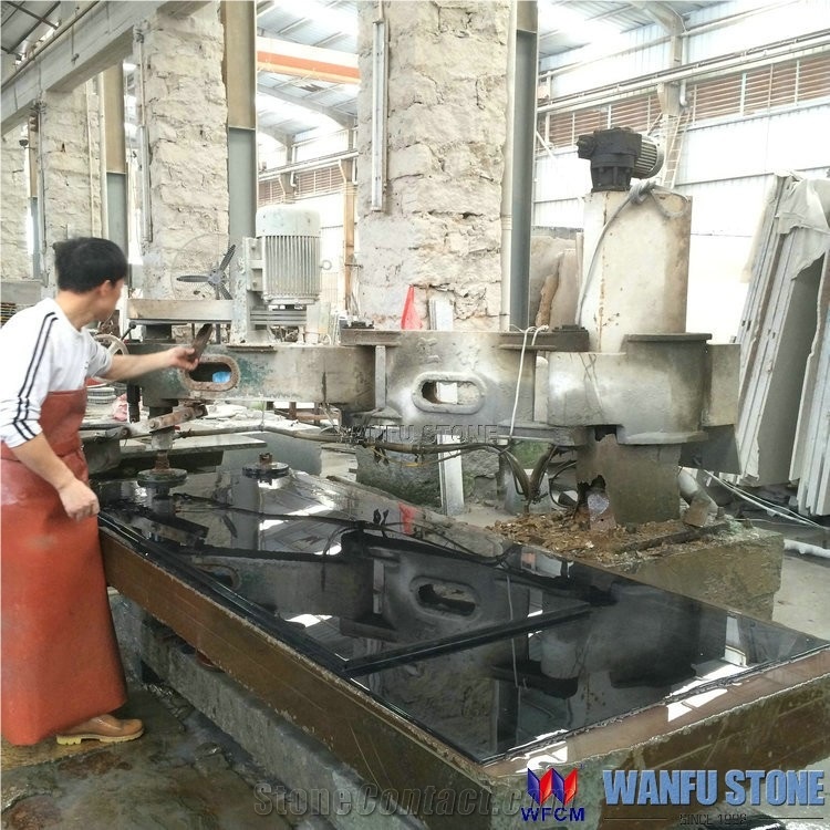 Cheapest Chinese Black Granite Slab Mongolian Black Granite
