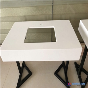 Eased Edge Countertop Quartz Stone Bathroom Vanity Tops