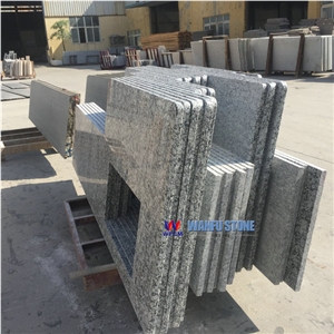 Spray White Granite Countertop,Sea Wave White Polished Granite Stone
