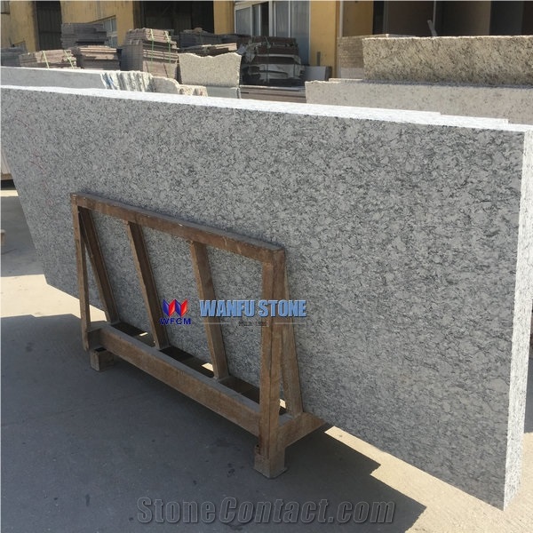 Spray White Granite Countertop,Sea Wave White Polished Granite Stone