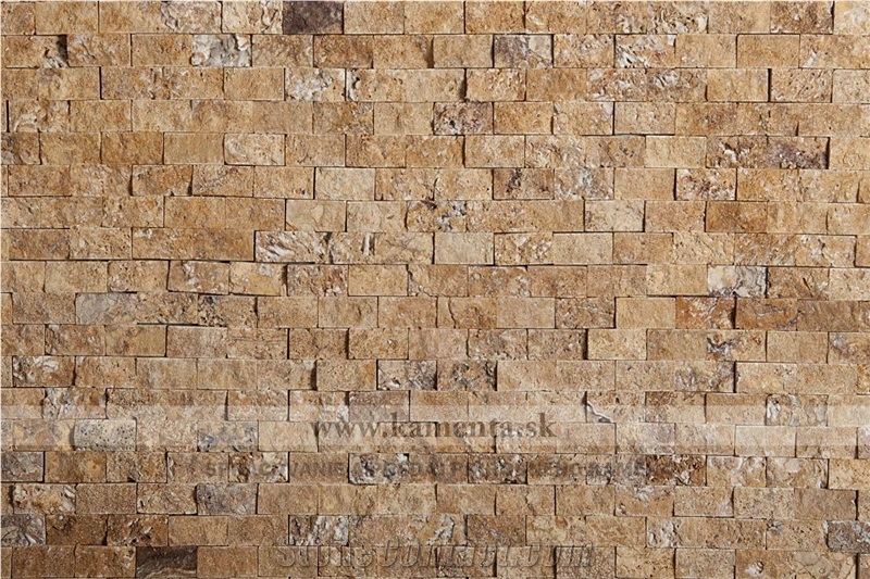 Travertine Gold-Mosaic Split Face