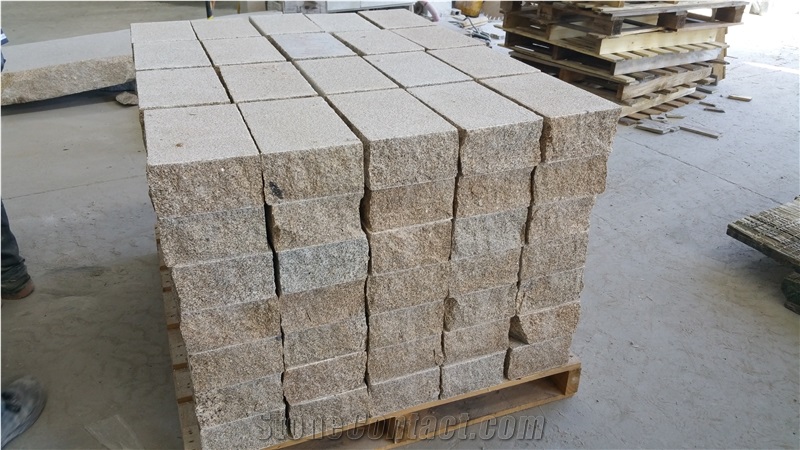 Amarelo Mondim Granite Cube Stone