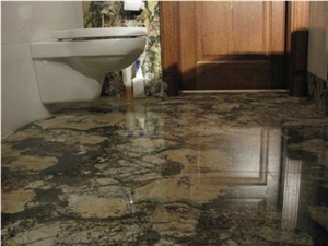 Bath Design with Exotic Brazil Granite
