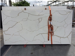 Calacutta Gold Quartz Artificial Marble Stone Slabs