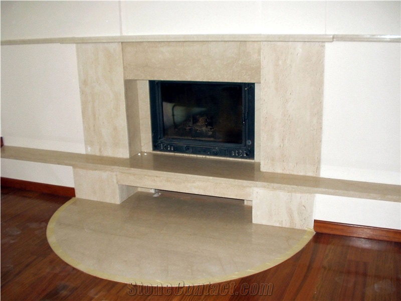 Travertine Fireplace