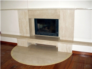 Travertine Fireplace