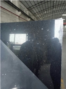 Black Quartz Stone Slabs & Tiles, Artificial Stone Slabs