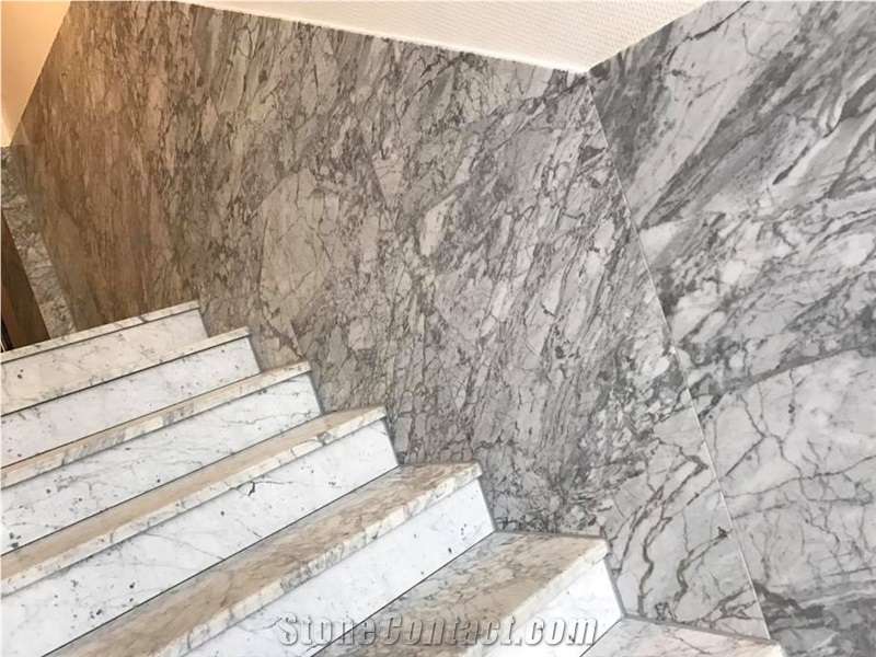 Bianco Carrara Marble Stair