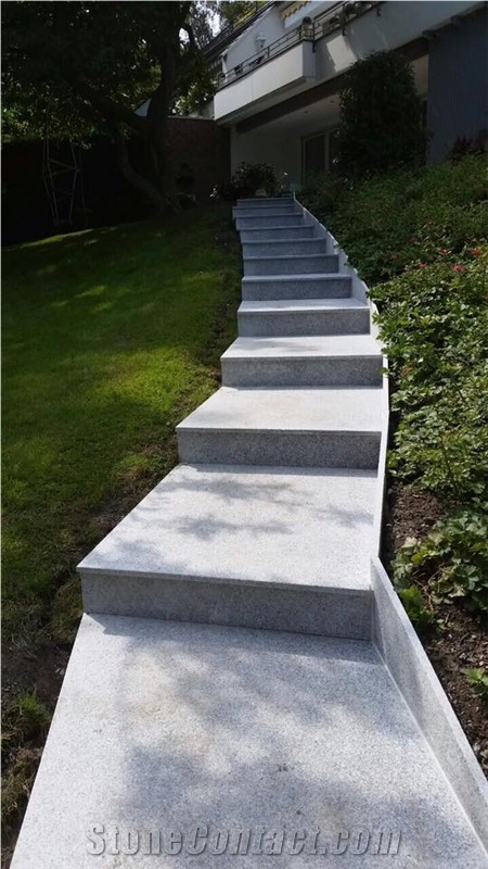 Creation Of a New Garden Staircase with Padang Crystal Granite