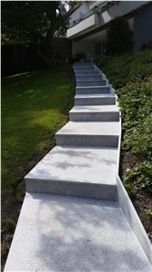Creation Of a New Garden Staircase with Padang Crystal Granite