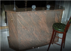 Multicolor Red Granite Bar Top