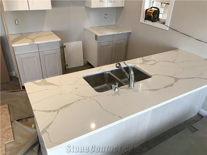 Irah Cascade Quartz Kitchen Countertops