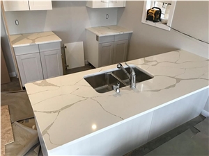 Irah Cascade Quartz Kitchen Countertops