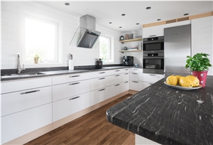 Brazil Exotic Black Granite Kitchen Island Tops, Perimeter Topo