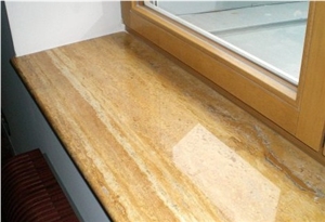 Gold Travertine Honed-Filled-Polished Window Sills