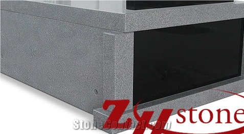Good Quality Flat Top with Cap Light Gray/ Sesame White/ G603/ Absolute Black/ Jet Black Granite Traditionla Mausoleum