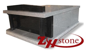 Good Quality Flat Top with Cap Light Gray/ Sesame White/ G603/ Absolute Black/ Jet Black Granite Traditionla Mausoleum