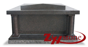 Good Quality Flat Top with Cap Light Gray/ Sesame White/ G603/ Absolute Black/ Jet Black Granite Traditionla Mausoleum