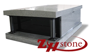 Good Quality Flat Top with Cap Light Gray/ Sesame White/ G603/ Absolute Black/ Jet Black Granite Traditionla Mausoleum