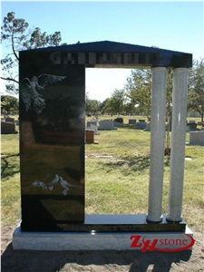 Good Quality Jewish Style G603/ Sesame White/ Light Gray Granite Single Upright Headstones
