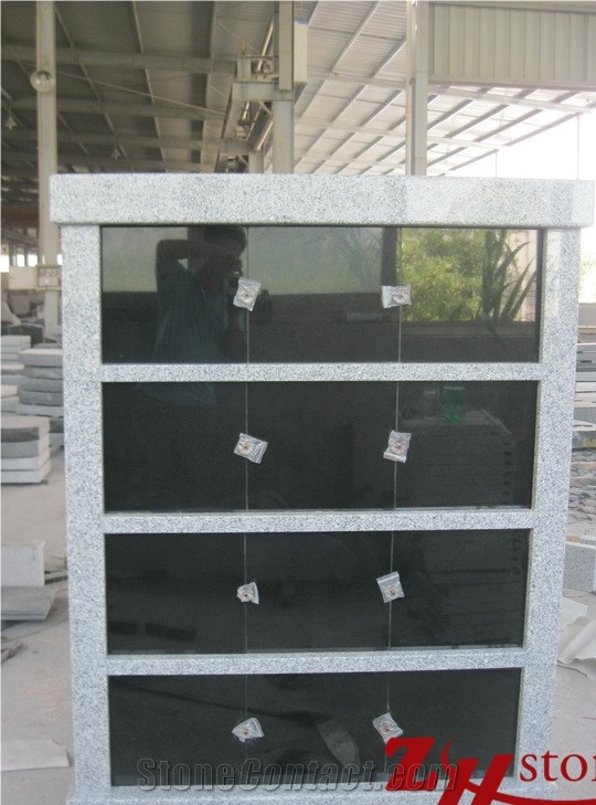 Good Quality Own Factory 12 Crypts Light Gray/ G603/ Sesame White/ Absolute Black/ Jet Black/ Shanxi Black Granite Columbarium