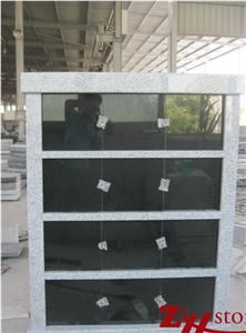 Good Quality Own Factory 12 Crypts Light Gray/ G603/ Sesame White/ Absolute Black/ Jet Black/ Shanxi Black Granite Columbarium