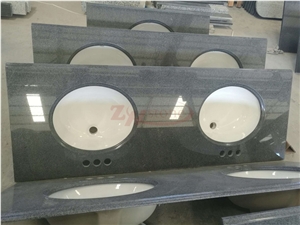 Granite G654 Sesame Black Pandang Black Polished Vanity Top Bathroom Vanity Tops Granite G654 Sesame Black Pandang Black Polished Vanity Top Bathroom Vanity Tops