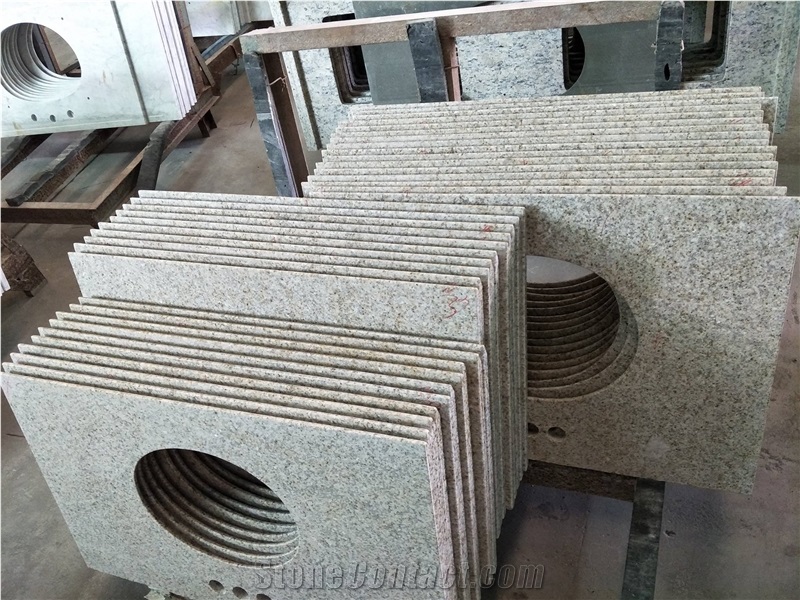 Granite G654 Sesame Black Pandang Black Polished Vanity Top Bathroom Vanity Tops