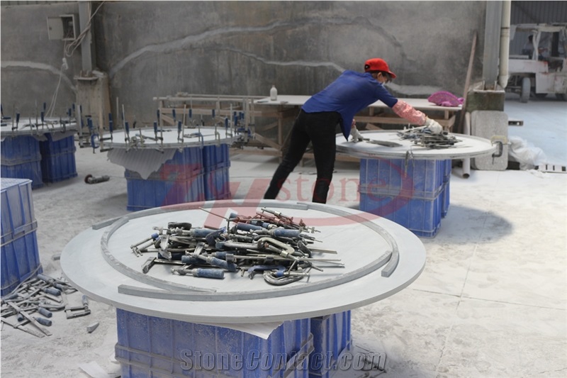 Grey Quartz Round Tables Dinner Tables Caesarstone Quartz