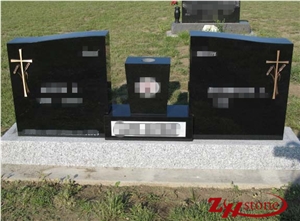 Western Style Good Quality Polished Typical Wing with Middle Vase Shanxi Black/ Absolute Black/ Jet Black/ G603 Granite Double Upright Monuments Western Style Good Quality Polished Typical Wing with Middle Vase Shanxi Black/ Absolute Black/ Jet Black/ G603 Granite Double Upright Monuments