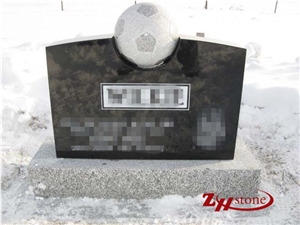 Western Style Good Quality Polished Typical Wing with Middle Vase Shanxi Black/ Absolute Black/ Jet Black/ G603 Granite Double Upright Monuments