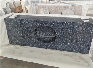 Wholesale Blue Pearl Countertop for Bathroom,Customized Bathroom Blue Granite Counterops