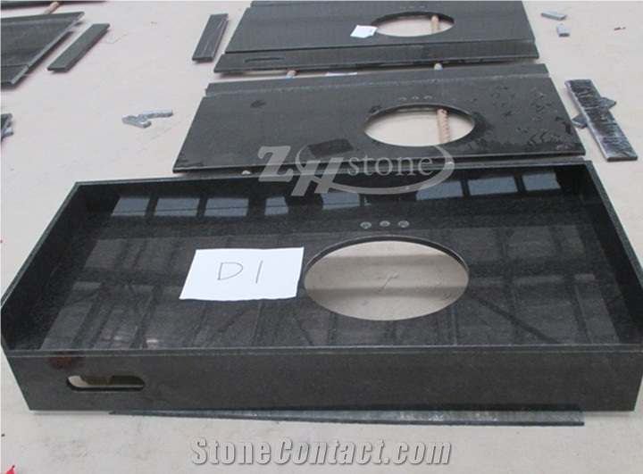 Wholesale Blue Pearl Countertop for Bathroom,Customized Bathroom Blue Granite Counterops