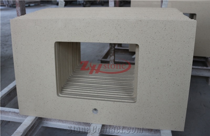 Zhs-Dnq53 Artifical Quartz Countertops Vanity Stone Solid Surfaces Hotel Kitchen Bathroom Counter Top Environmental