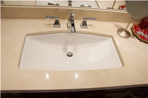 Crema Marfil Marble Bathroom Countertop