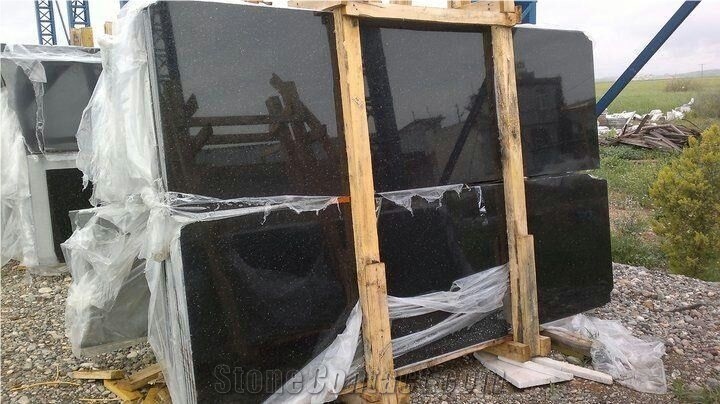 Black Galaxy Granite Slabs & Tiles, India Black Granite Polished Floor Covering Tiles, Star Galaxy , Golden Galaxy Granite Tile,, Polished Granite