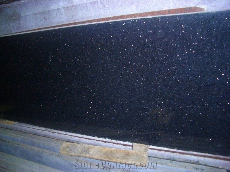 Black Galaxy Granite Slabs & Tiles, India Black Granite Polished Floor Covering Tiles, Star Galaxy , Golden Galaxy Granite Tile,, Polished Granite