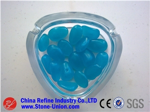 Blue Glow Pebble & Cobbles for Decoration,Glow Pigment Stone, Luminous Pebbles