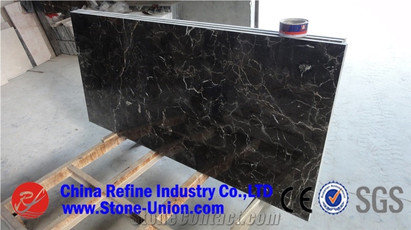 China Dark Emperador Marble Slabs For Background Wall