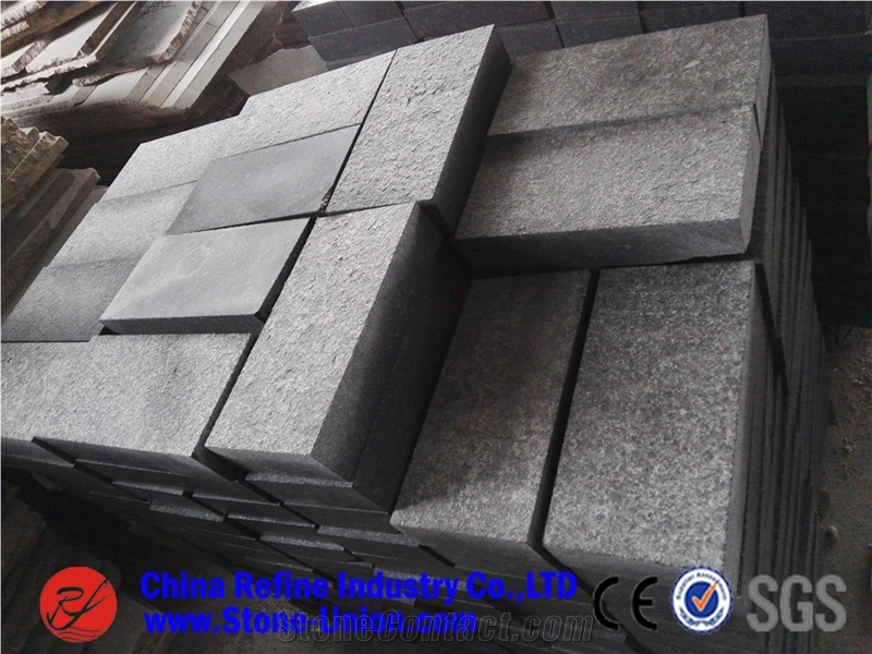 Chinese Granite G654 Dark Grey Cube Stone Factory Sale,G654 Courtyard Road Pavers,Granite Exterior Pattern Cube Stone,Grey Granite Cobble Stone