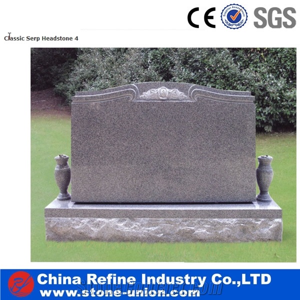 Classical Stone Grey Stone Headstone&Cheap Stone Cemetery Tombstones& Carving Stone Monument&Grey Granite Monument &Carved Simple Monument