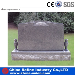 Classical Stone Grey Stone Headstone&Cheap Stone Cemetery Tombstones& Carving Stone Monument&Grey Granite Monument &Carved Simple Monument