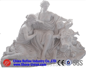 Cultured White Marble Statue,Human Sculptures,Garden Sculptures,Statues,Handcarved Sculptures